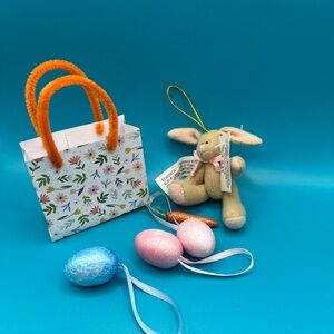 Miniature jointed Easter bunny gift set